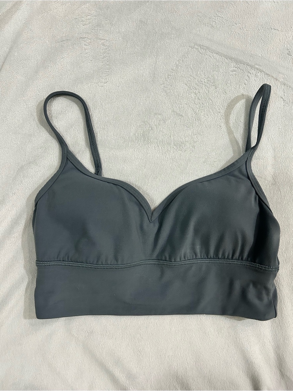 lululemon Align Sweetheart Grey Blue Sports Bra